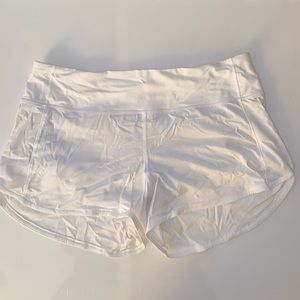 White Speed Up Shorts 4’’